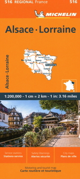 Map France: Alsace, Lorraine Map 516 [French] Book