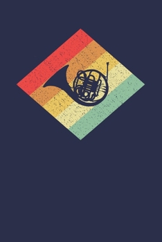 Hornist Notebook: Retro Vintage 80s Horn 6 x 9 (A5) Graph Paper Squared Journal Gift for Hornists And Horn Lovers (108 Pages)