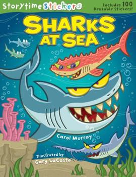 Paperback Storytime Stickers: Sharks at Sea [With Stickers] Book