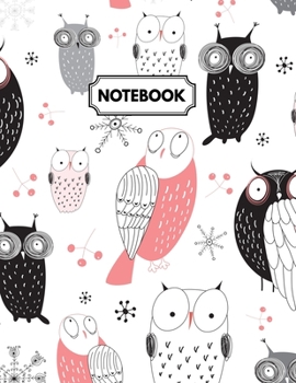 Paperback Notebook: Wise Owls Daily Journal, Ruled White Paper, Blank Lined Note Book To Write In Book