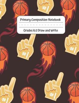 Paperback Primary Composition Notebook: Grades K-2 Draw and Write 120 Pages Handwriting Practice Workbook - Dotted Middle Line With Drawing Space on Top I LOV Book