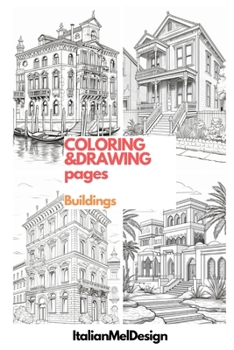 Paperback COLORING&DRAWING Pages: Buildings [Italian] Book