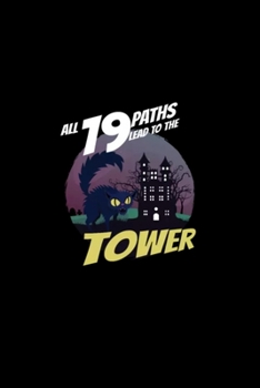 Halloween Cat Dark Tower Notebook: Blank Lined Notebook Journal for Work, School, Office | 6x9 110 page