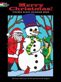 Paperback Merry Christmas! Stained Glass Coloring Book