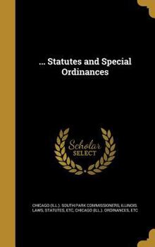 Hardcover ... Statutes and Special Ordinances Book