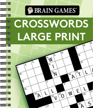 Spiral-bound Brain Games - Crosswords Large Print (Green) [Large Print] Book