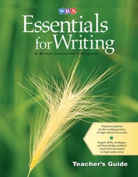 Paperback Sra Essentials for Writing Teacher's Guide Book