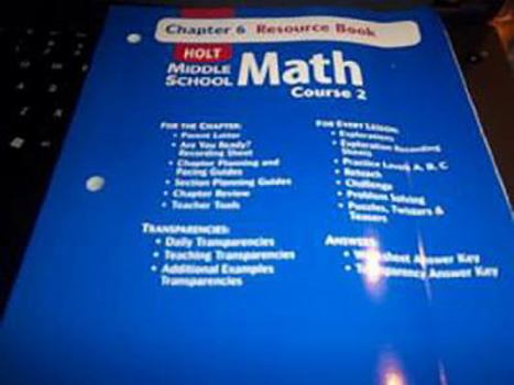 Paperback Chap Res Bk 6 W/ANS Holt Math CS 2 2007 Book