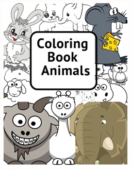 Paperback Coloring Book Animals: for kids aged 2-8 awesome cartoon coloring book animals Book
