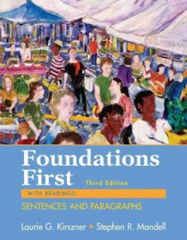 Paperback Foundations First: Sentences and Paragraphs, with Readings Book