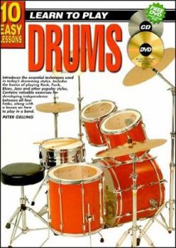 Paperback 10 Easy Lessons Drums Bk/CD/DVD Book