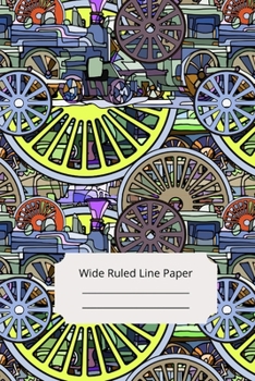 Paperback Steampunk Theme Art Wide Ruled Line Paper Book