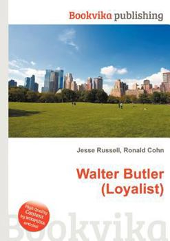 Paperback Walter Butler (Loyalist) Book