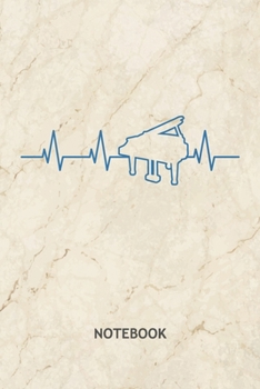 NOTEBOOK: Piano Player Note Book Grid-lined 6x9 - Instruments Journal A5 Gridded - Instrumentalist Planner Piano Music 120 Pages SQUARED - Piano Pulse ... Soft Cover - Concert Band Birthday Present