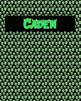 Paperback 120 Page Handwriting Practice Book with Green Alien Cover Caden: Primary Grades Handwriting Book