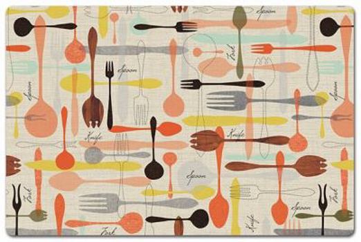 Paper Placemats, 18x12. Retro Cafe