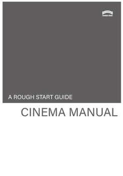 Paperback The Rough Start Guide Cinema Manual Book
