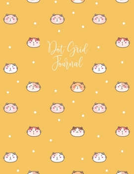 Paperback Dot Grid Journal: Dotted Grid Notebook for Journaling, Bullet Grid Journal, Dotted Paper, Large (8.5 x 11 inches) Cute Yellow Cats Patte Book