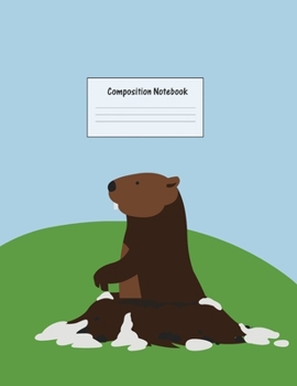 Composition Notebook: Wide Ruled Lined Paper: Large Size 8.5x11 Inches, 110 pages. Notebook Journal: Beaver Looking at Sun Workbook for Preschoolers ... Adults for School College Work Writing Notes