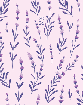 Modern Floral 2026 7.5 X 9.5 Booklet Monthly Planner