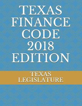 Paperback Texas Finance Code 2018 Edition Book