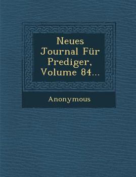 Paperback Neues Journal Fur Prediger, Volume 84... [German] Book
