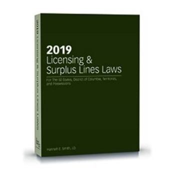 Paperback 2019 Licensing & Surplus Lines Laws Book