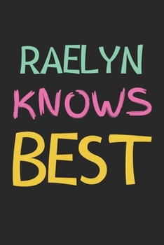 Paperback Raelyn Knows Best: Lined Journal, 120 Pages, 6 x 9, Raelyn Personalized Name Notebook Gift Idea, Black Matte Finish (Raelyn Knows Best Jo Book