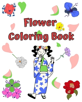 Paperback Flower coloring book: Easy and relaxing coloring pages, ideal for stress relief and relaxation. Book