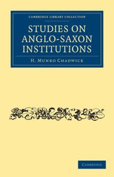 Paperback Studies on Anglo-Saxon Institutions Book