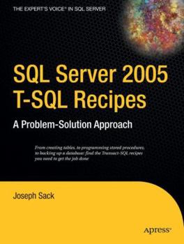Paperback SQL Server 2005 T-SQL Recipes: A Problem-Solution Approach Book