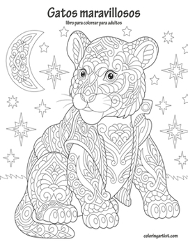 Paperback Gatos maravillosos libro para colorear para adultos [Spanish] Book