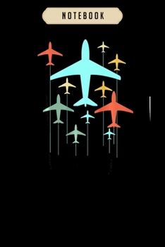 Notebook: Cute vintage airplanes fly airplane pilot  Notebook|6x9(100 pages)Blank Lined Paperback Journal For Student, kids, women, girls, boys, men, birthday gifts|Pilot gifts notebook