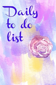 Paperback Daily to do List: Rose Notebook & Dot Grid Matrix Book Notepad Task Cleaning Planner Book