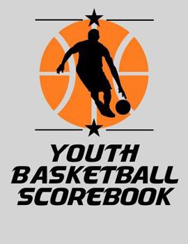 Paperback Youth Basketball Scorebook: Basic Basketball Scorebook - 50 Games (8.5 x 11) - Scoring by Half Book