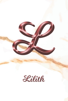 Lilith: Sketchbook | Blank Imaginative Sketch Book Paper | Letter L Rose Gold White Marble Pink Effect Cover | Teach & Practice Drawing for ... Doodle Pad | Create, Imagine & Learn to Draw