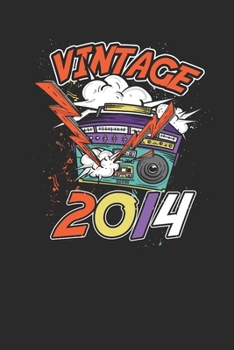 Vintage 2014: Small Lined Notebook – Birthday Gift or Anniversary Gift Idea