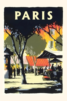 Paperback Vintage Journal Travel Poster for Paris Book
