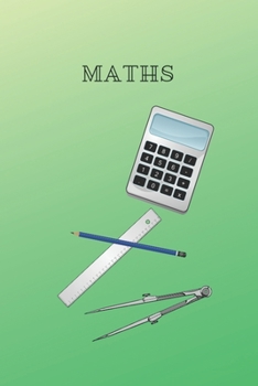 Notebook with squared paper 120 pages, 6x9 School Notebook, MATH