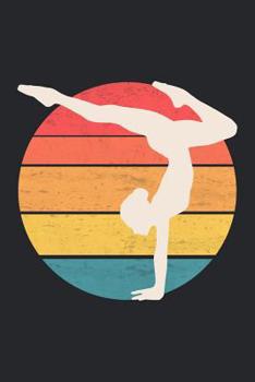 Acro Notebook: Lined Journal - Retro Acrobat Yoga Gift Notebook - Vintage Sunset With Silhouette