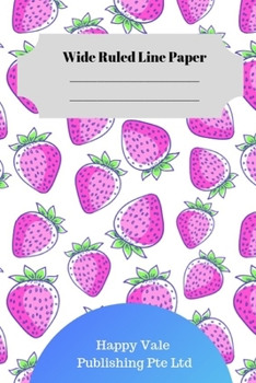 Paperback Cute Strawberry Theme Wide Ruled Line Paper Book