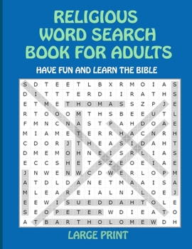 Paperback Religious Word Search Book for Adults: Have Fun and Learn the Bible Large Print Book