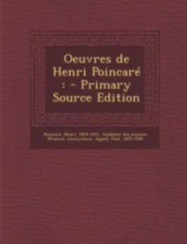 Paperback Oeuvres de Henri Poincare [French] Book