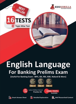 Paperback English Language For Banking Prelims Exam 16 Solved Topic-Wise Tests For SBI/IBPS/RBI/IDBI Bank/Nabard/Clerk/PO Book