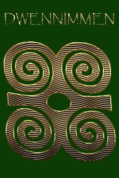 DWENNIMMEN: Ram's Horns Gold Adinkra Green Softcover Note Book Diary | Lined Writing Journal Notebook | 100 Cream Pages | Ghanaian Asante Humility & Strength | Ghana Africa African Symbols
