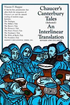 Paperback Chaucer's Canterbury Tales (Selected): An Interlinear Translation Book