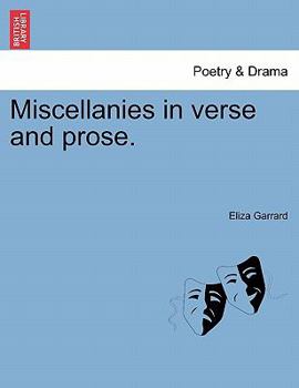 Paperback Miscellanies in Verse and Prose. Book