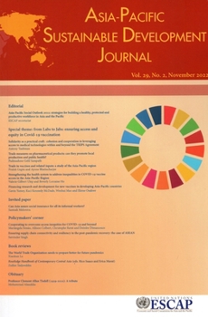 Paperback Asia-Pacific Sustainable Development Journal 2022, Issue No. 2 Book