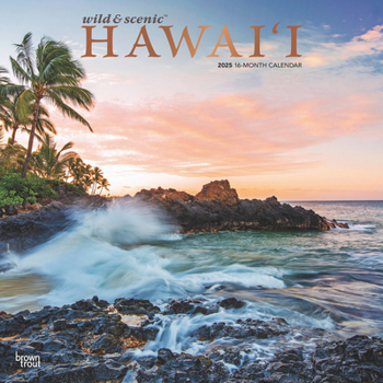 Calendar Hawaii Wild & Scenic 2025 12 X 24 Inch Monthly Square Wall Calendar Foil Stamped Cover Plastic-Free Book