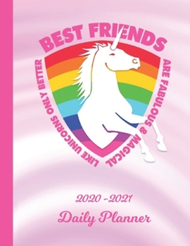 Daily Planner: Best Friend Pink 1 Year Organizer (12 Months) - 2020 - 2021 Planning - Appointment Calendar Schedule - 365 Pages for Planning - January 20 - December 20 - Plan Each Day, Set Goals & Get